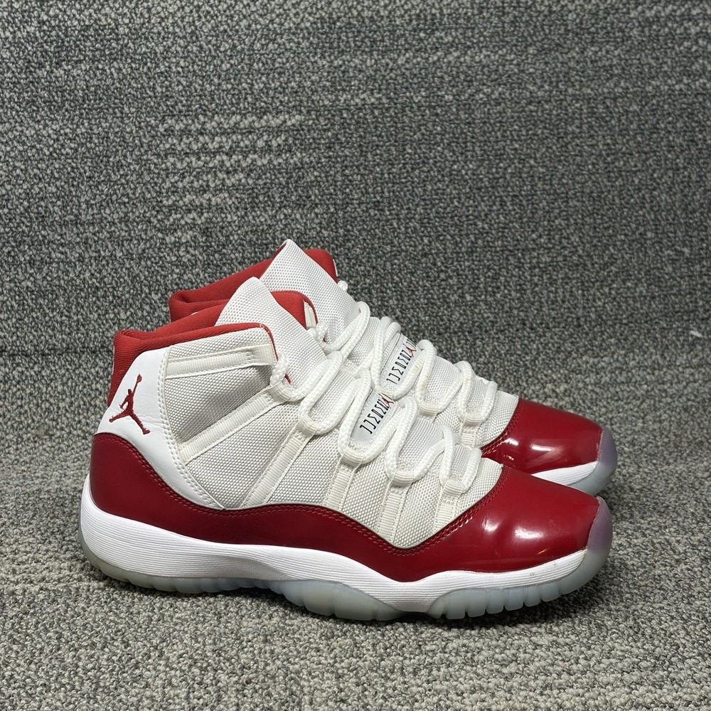 Air Jordan 11 Retro Cherry 2022 GS 378038-116 Size 7Y Red White Sneakers